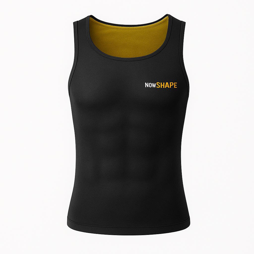 Camiseta sin mangas Now Shape Gold Premium – Efecto sauna